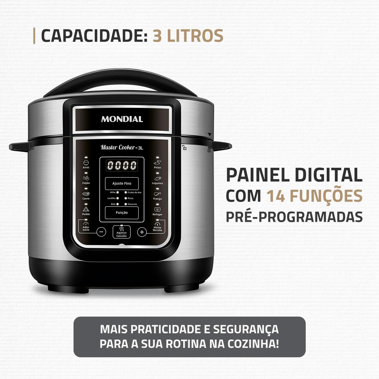Panela de Pressão Elétrica Mondial
