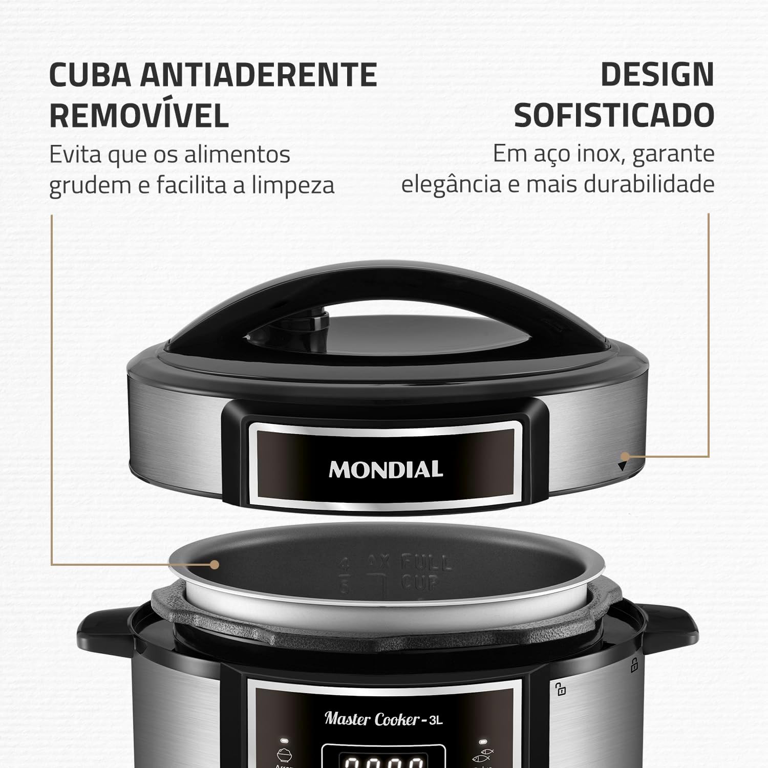 Panela de Pressão Elétrica Mondial