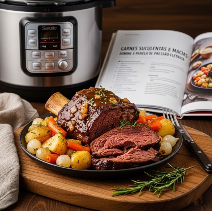Aprenda a dominar a panela de pressão elétrica e descubra como cozinhar carnes suculentas e macias em menos tempo.
