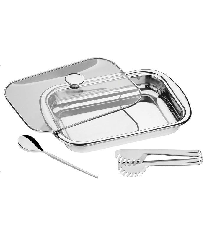 Assadeira Tramontina Cosmos Retangular em Aço Inox 30 cm 1,5 L Qualidade, Durabilidade e Elegância para Sua Cozinha
