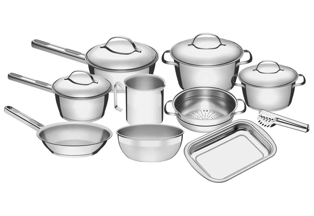Conjunto de Panelas 10 Peças Allegra em Aço Inox - Tramontina Qualidade, Eficiência e Design Moderno