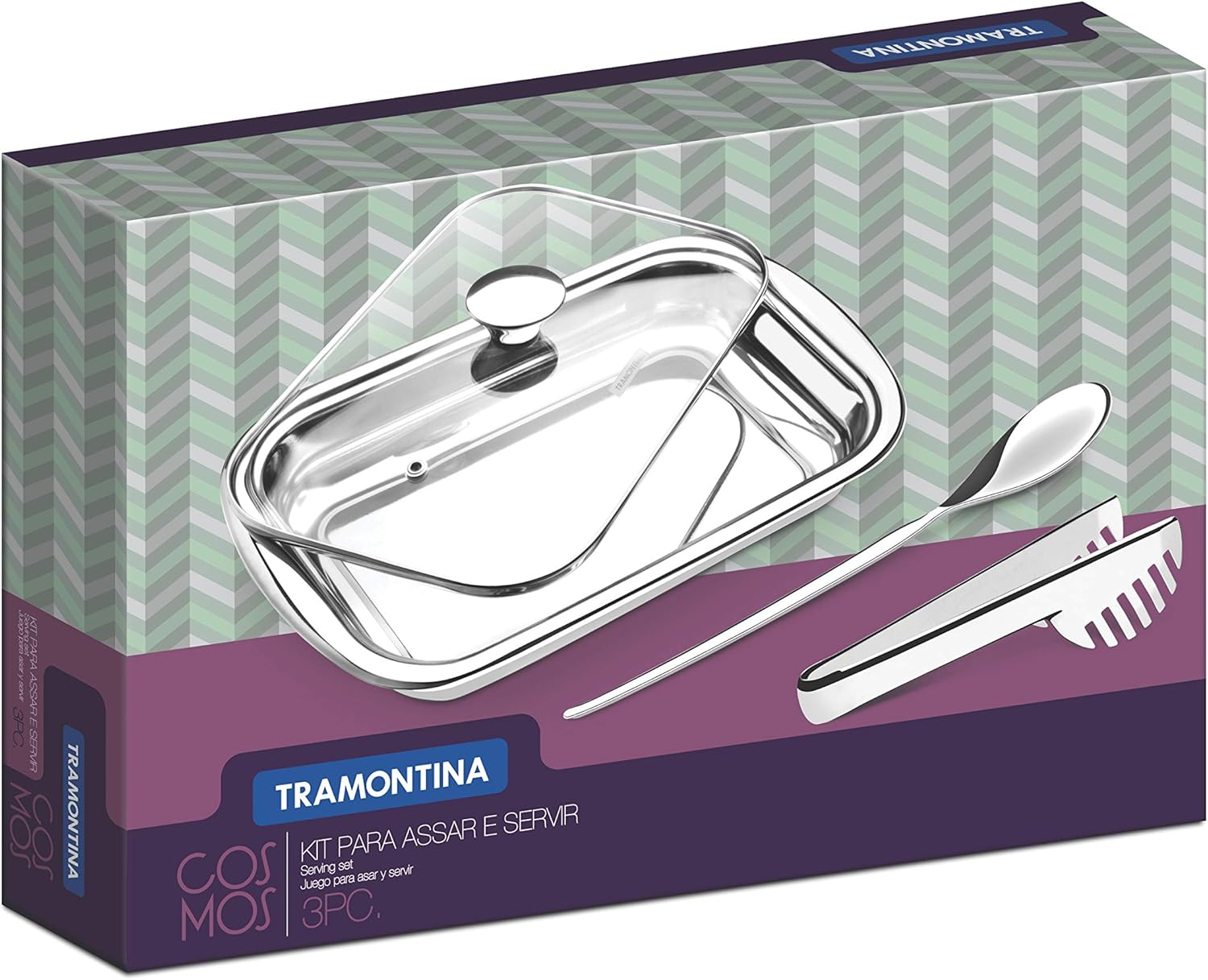 Assadeira Tramontina Cosmos Retangular em Aço Inox 30 cm 1,5 L Qualidade, Durabilidade e Elegância para Sua Cozinha